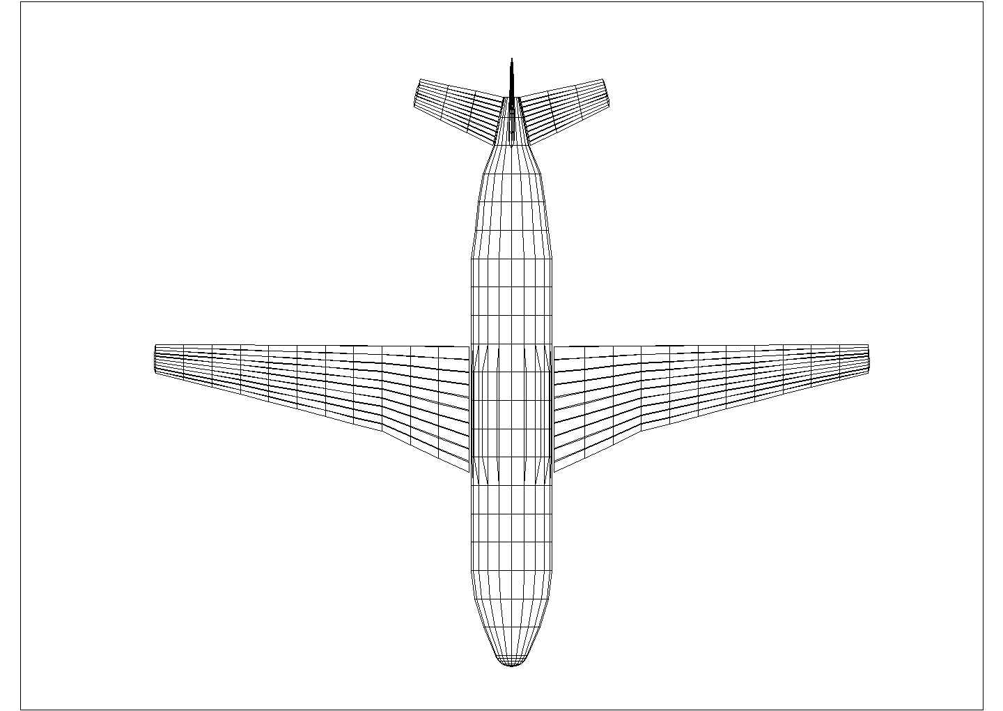 某飞机的草图CAD大样完整构造图