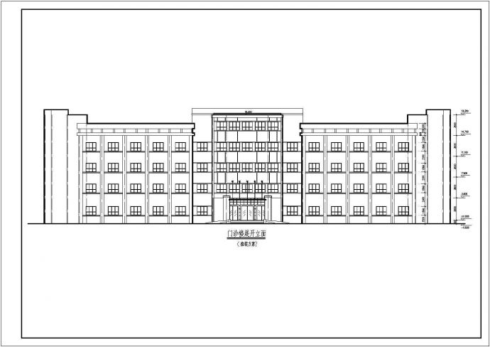 某四层医院全套建筑设计方案CAD图纸_图1