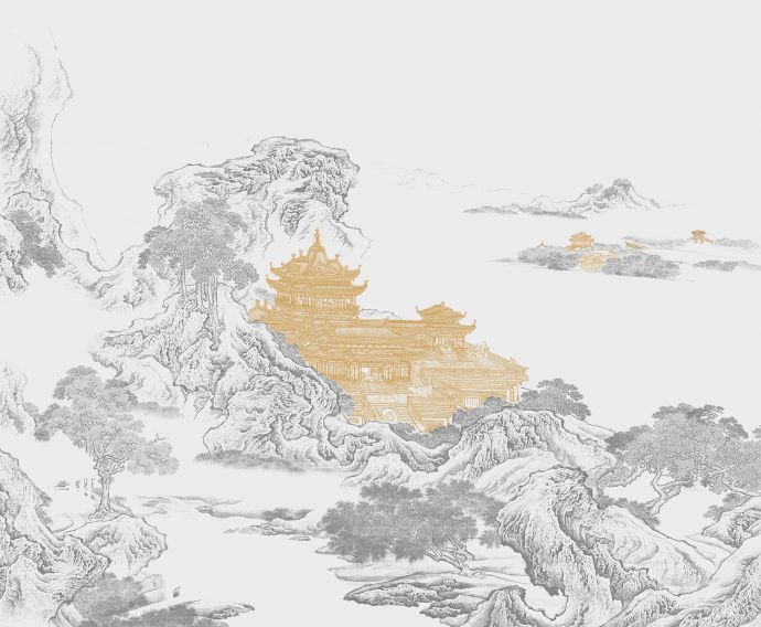 中式楼阁山水壁纸壁画 (41).jpg_图1