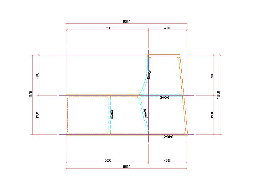 某地屋面层结构平面布置图CAD图纸