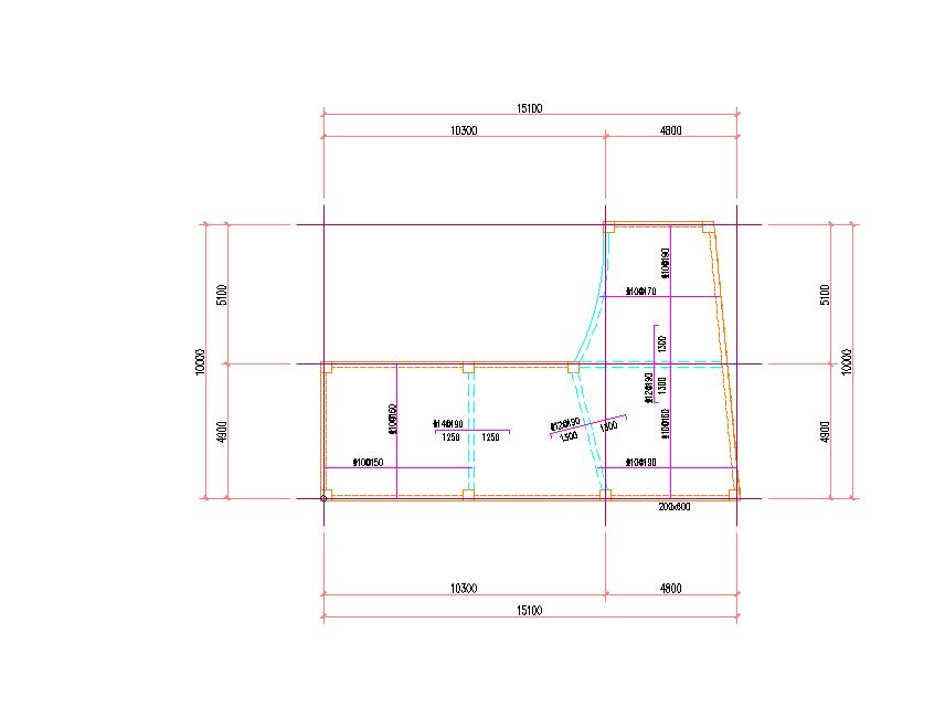 某地屋面层板配筋图CAD图纸