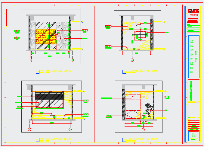 某美容医院施工8层立面CAD设计图纸_图1