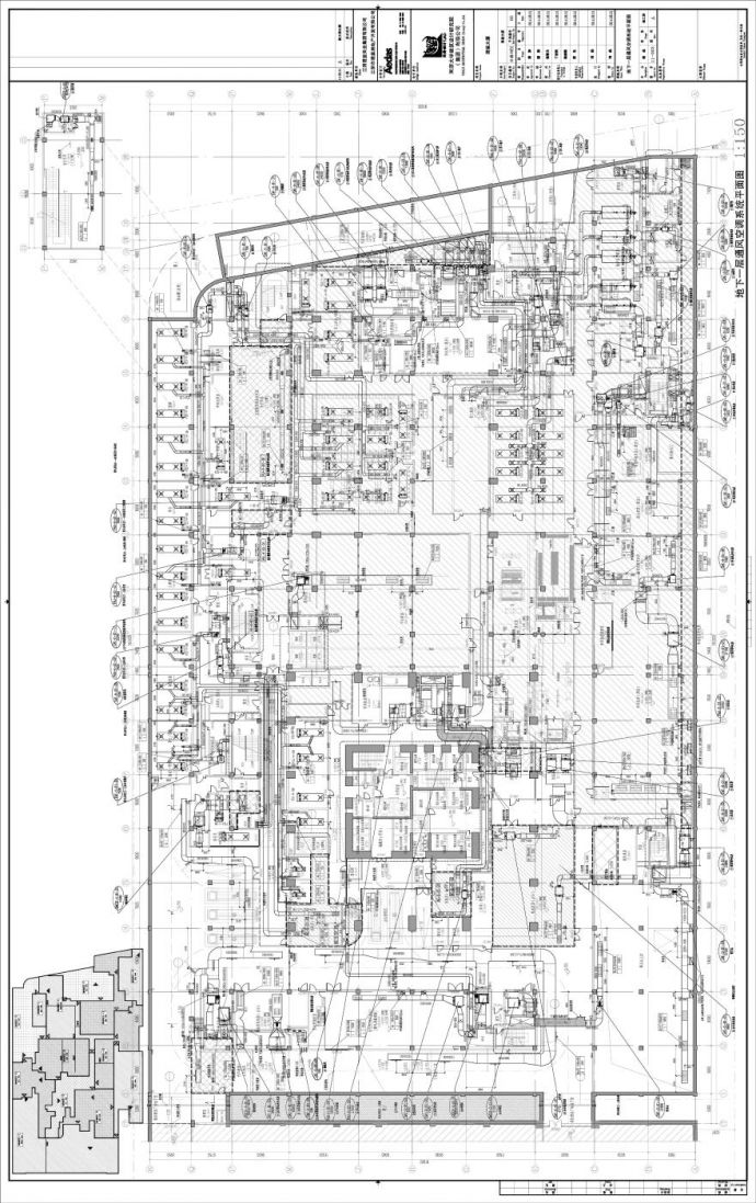 M-11-003_地下一层通风空调系统平面图.pdf_图1