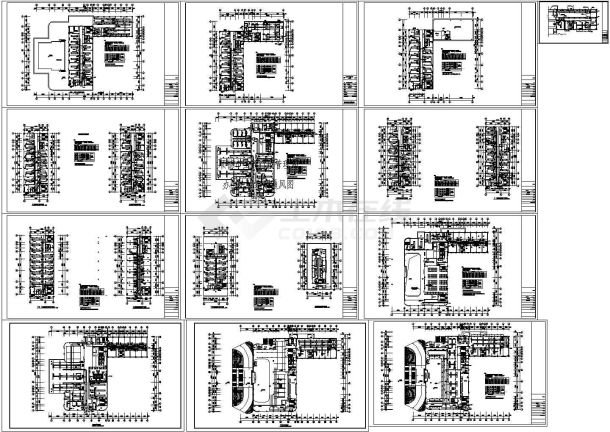 德顺某工商行政管理局办公大楼VRV变频空调施工cad图纸-图一