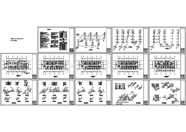 某5层娱乐城宾馆给排水施工图cad（含给排水设计说明）-图二