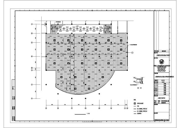 某大学校区总体规划吊顶CAD设计完整详图-图一