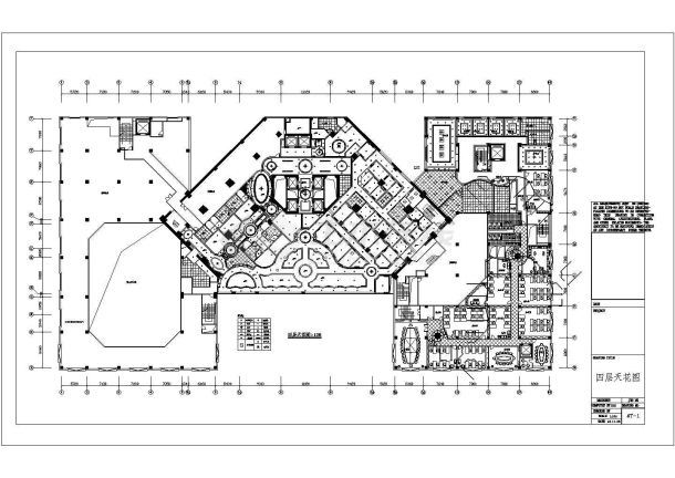 某知名大酒店局部CAD设计完整室内装修图-图一