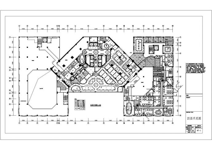 某知名大酒店局部CAD设计完整室内装修图_图1