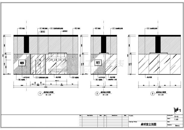 某珠海1600㎡住客会所CAD大样节点构造施工图-图一