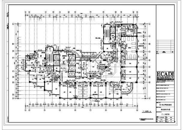 某医院施工图十二十四层平面CAD大样节点图纸-图一