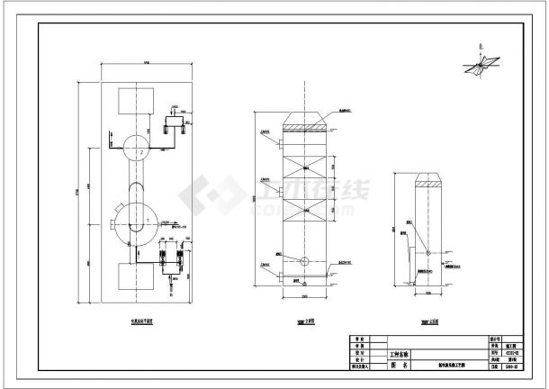 [河南]污水综合处理厂给排水氨吹脱CAD设计节点图纸-图一
