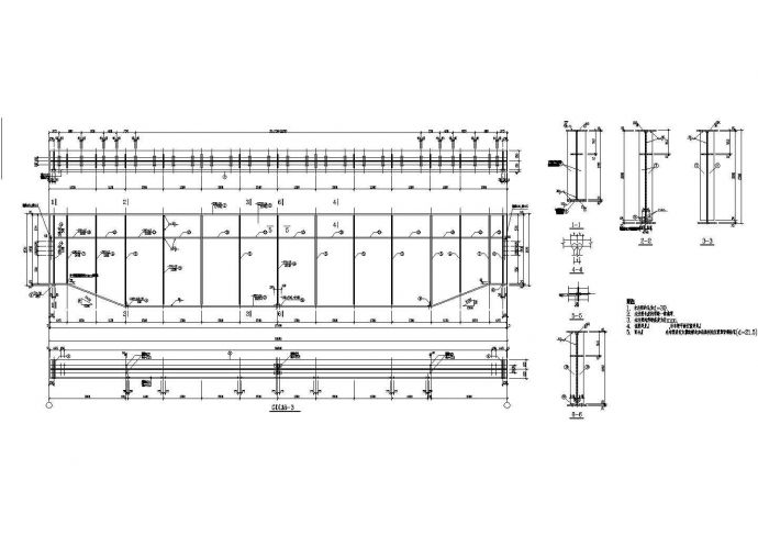 某大型重钢厂房结构施工设计全套图_图1