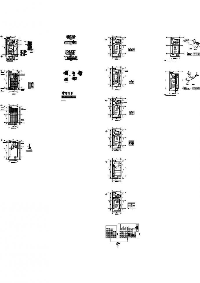 某便利店超市建筑、装修、水、电、设计CAD全套图（标注详细）_图1