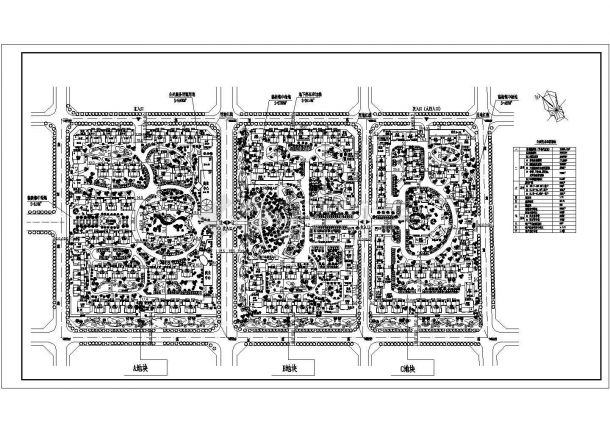 最新住宅小区规划设计cad总图-图一