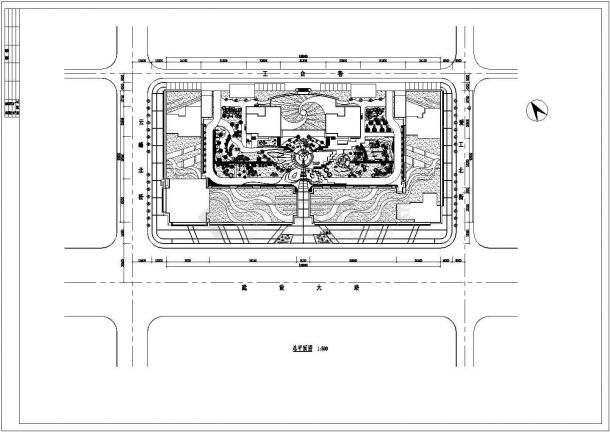 某小区园林总体规划设计cad图-图二