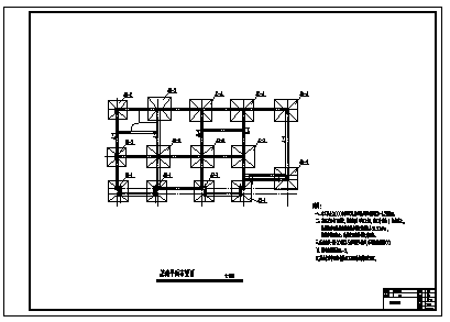 某3层框架结构农村自建房结构施工cad图_农村自建房施工-图一