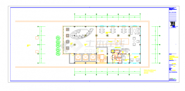天津某售楼处设计施工图装饰水电CAD图纸-图一