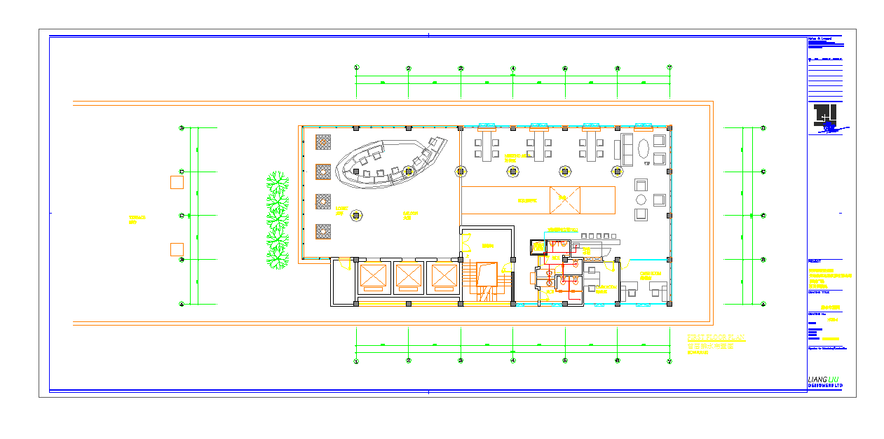 天津某售楼处设计施工图装饰水电CAD图纸