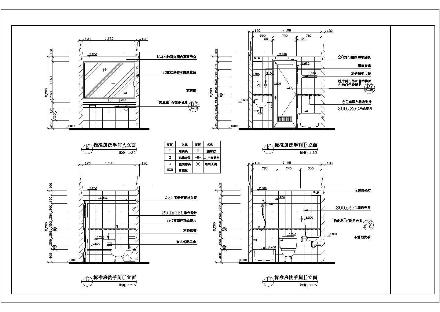 某宾馆套房CAD完整节点设计构造装修图