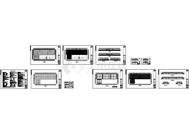 某公司9号厂房钢结构工程施工cad图，共十一张-图一