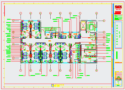 某美容医院施工7层平面CAD完整节点图纸-图一