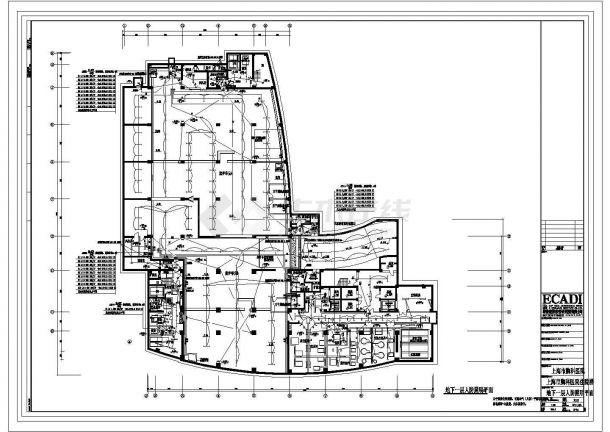 某胸科医院住院楼人防地下室CAD构造大样设计平面-图一