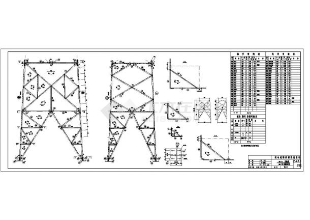 220kV 典设 781铁塔模块 全套结构图-图一
