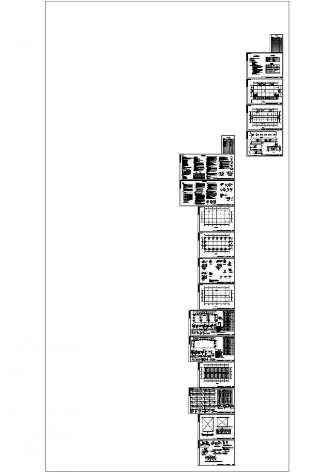 某门式刚架汽车展厅全套结构设计图（含平面布置图，设计说明）_图1