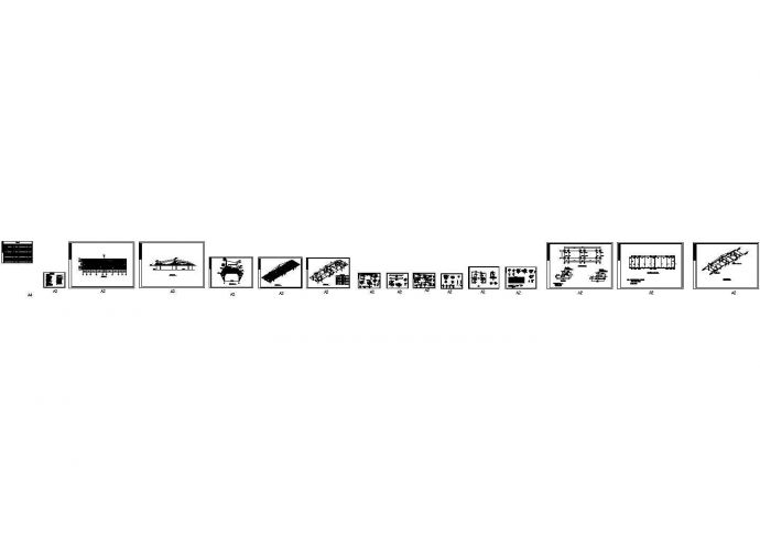某高速公路收费站膜结构全套竣工图（含主要构件清单及平面布置图）_图1
