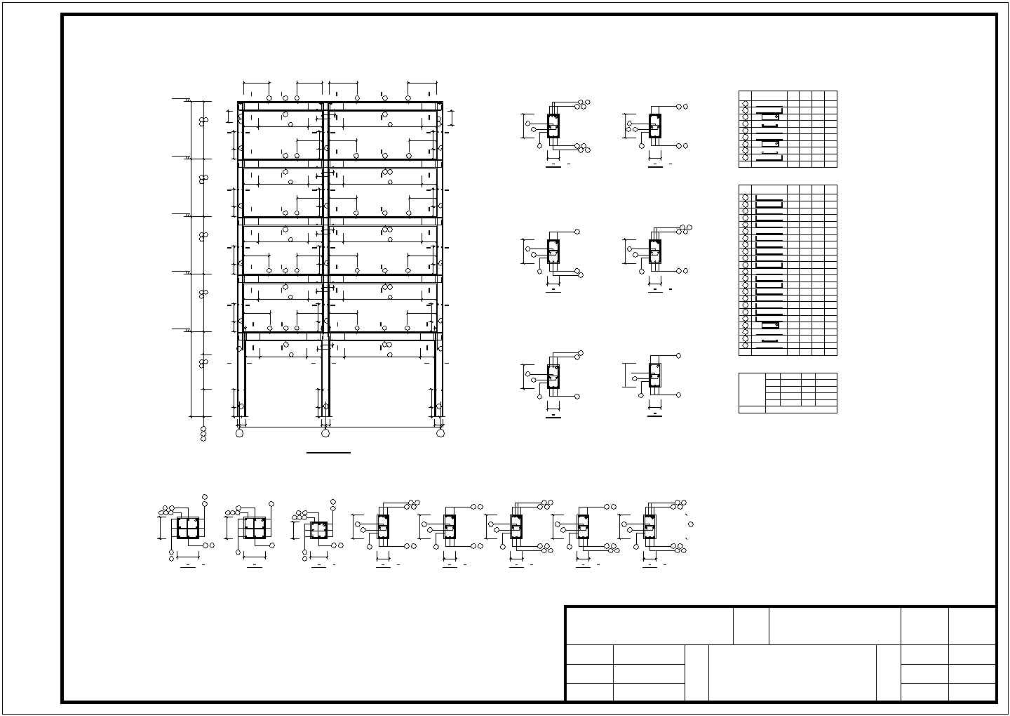 某3285平米五层框架住宅楼CAD结构设计构造图