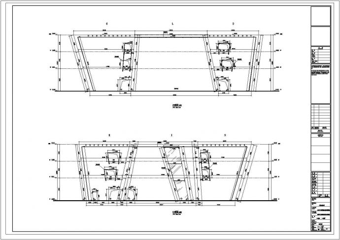 某10662平米展览展馆建筑CAD初步设计方案图立剖面_图1