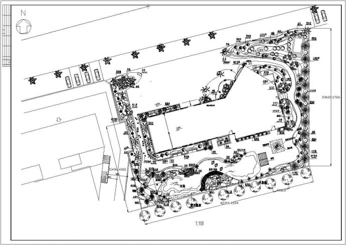某居住区示范区样板房景观方案设计CAD施工图纸_图1