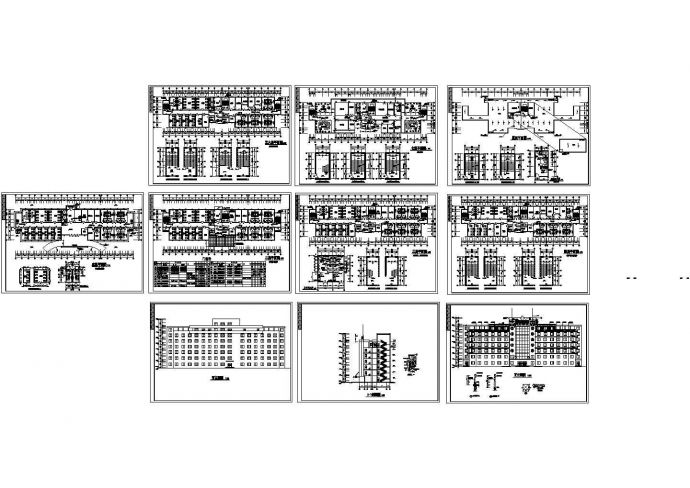 某医院住院部设计cad全套建筑施工图（标注详细，共10张图）_图1