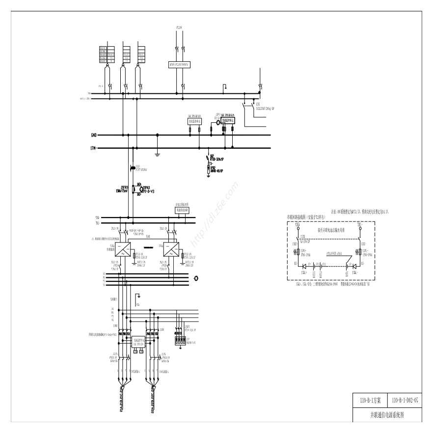 110-B-1-D02-05 并联通信电源系统图-图一