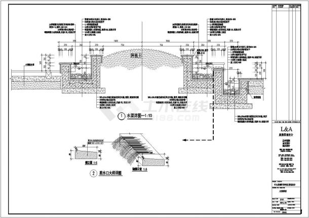 某朗晴轩小区CAD构造设计施工总平面定位水景-图二