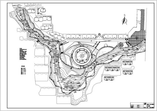 某滨河公园电路CAD设计完整构造平面图-图一