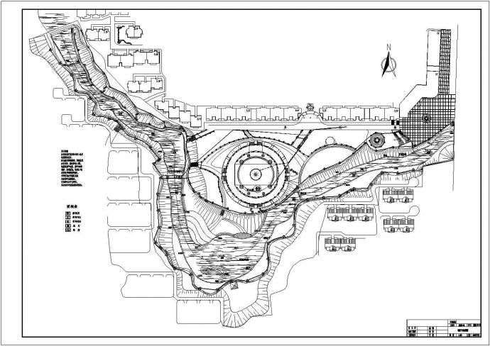 某滨河公园电路CAD设计完整构造平面图_图1