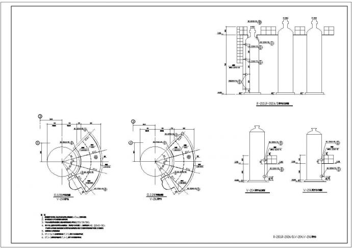 某环形钢平台节点构造CAD设计完整详图_图1