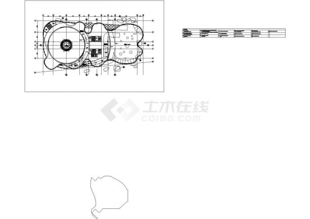 某展览建筑CAD展馆工程项目方案设计坡道夹层平面图-图一