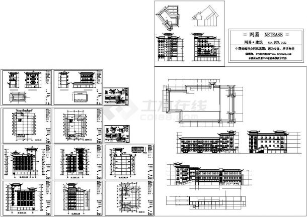 天山茶城室内装修设计CAD图纸-图一