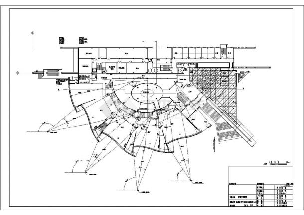 某1894.4平米展览展馆CAD建筑施工图 结构施工图平立剖-图二
