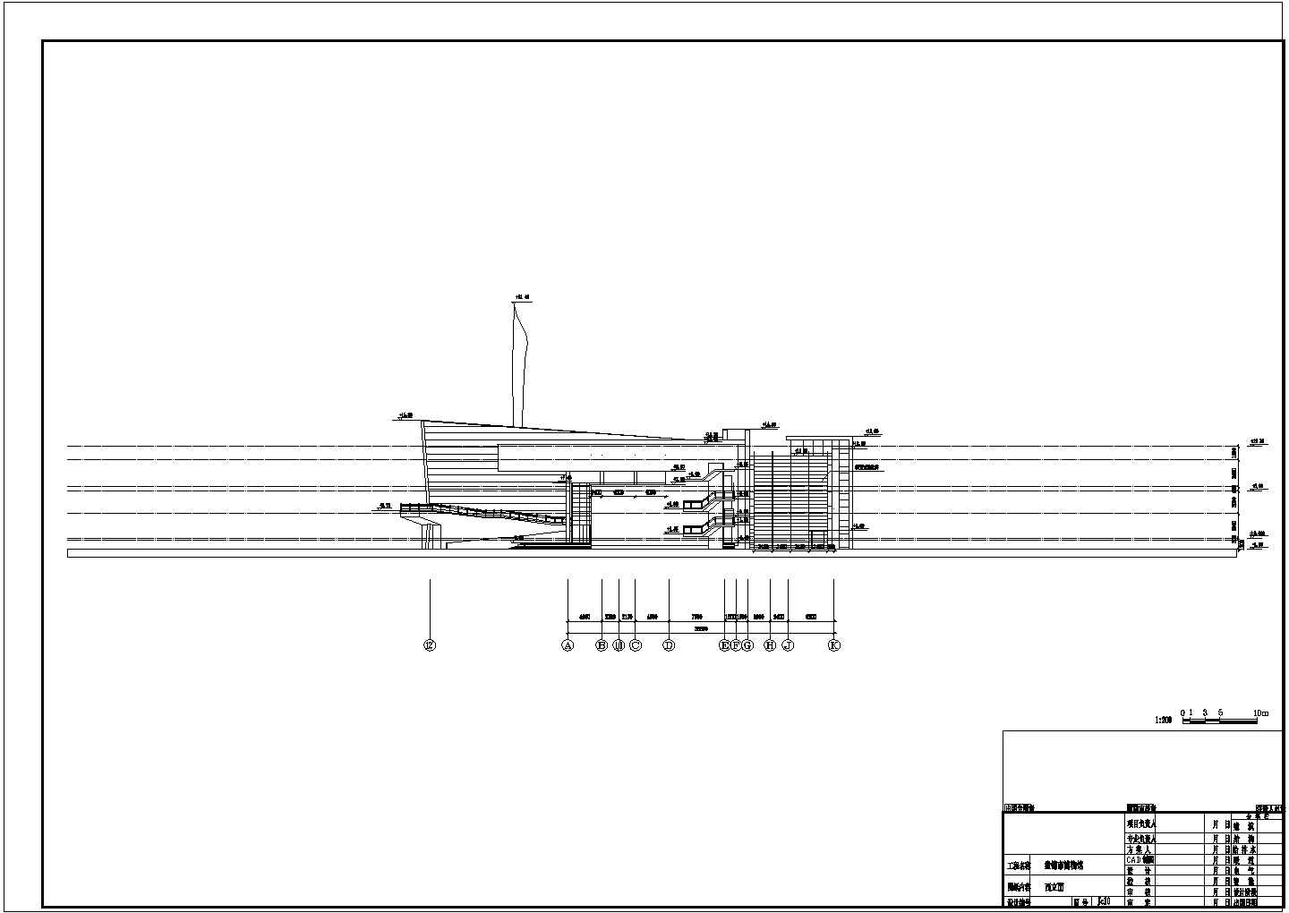 某1894.4平米展览展馆CAD建筑施工图 结构施工图平立剖