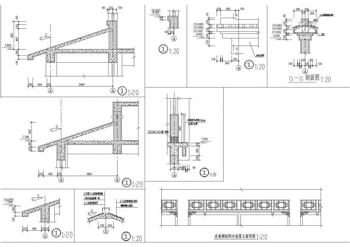 某古建筑全套CAD设计构造详细节点施工图_图1