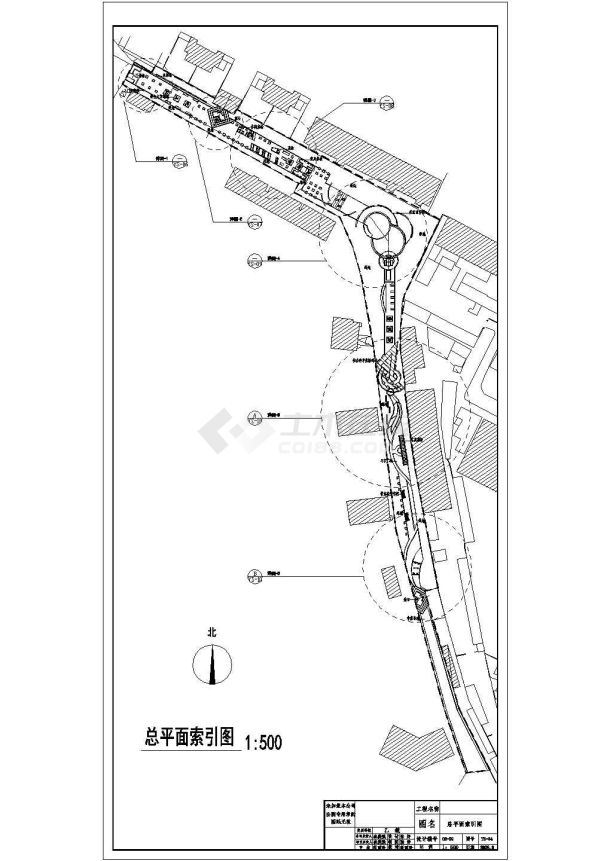 一个社区老年公园全套装饰施工设计cad图(含总平面布置图)-图一