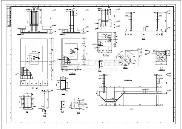 某皮带钢平台节点构造CAD设计完整详图-图一