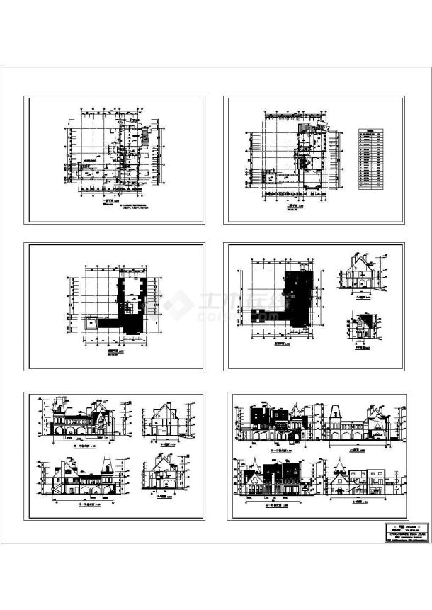 10套欧式风格别墅完整建筑图纸-图二