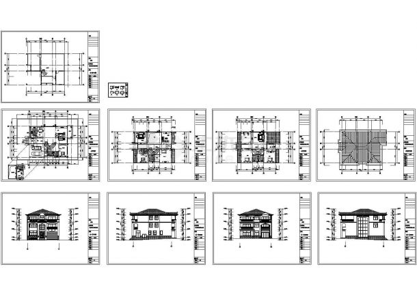 10套现代欧式别墅全套建筑设计方案图-图一