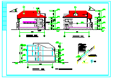 两层乡村带阁楼独栋别墅建筑设计施工图纸-图二