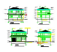 5套别墅建筑结构设计CAD施工图纸-图二