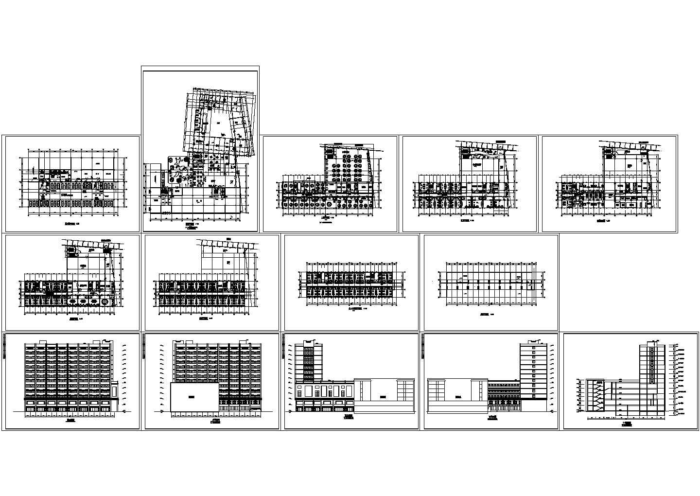 某高层酒店设计cad全套建筑施工图（甲级院设计，14图）